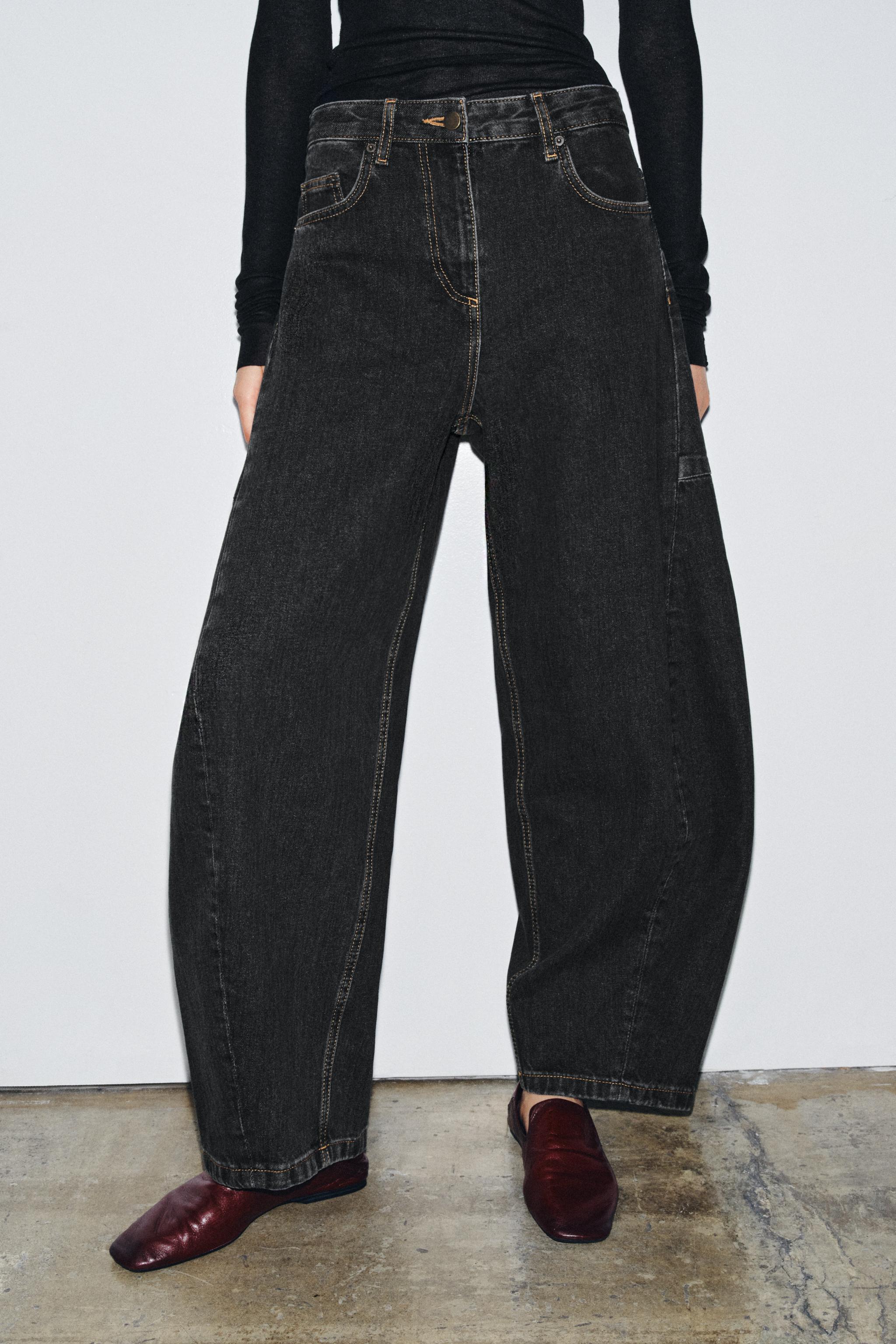ZW COLLECTION MID-RISE BARREL JEANS